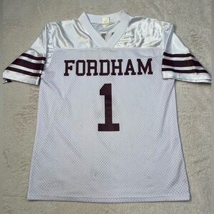 Vintage 90s NCAA Fordham Rams University White Football Jersey Mens L Vtg Rare